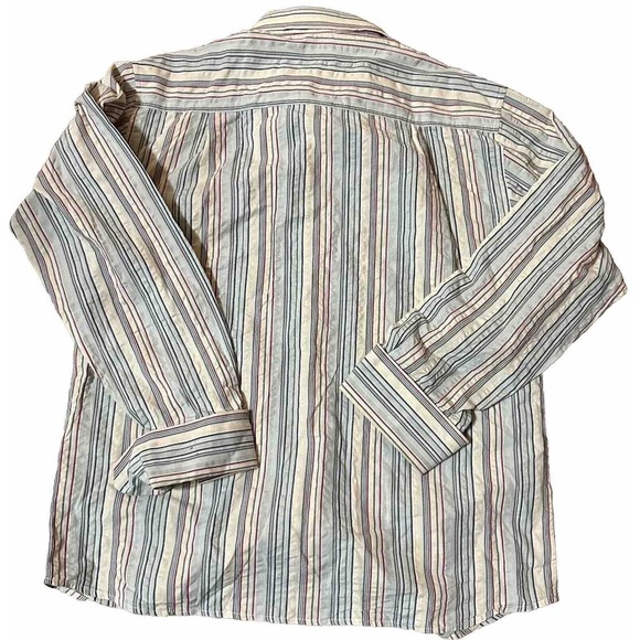 Syllables System Long Sleeve Button Up Striped Shirt Size XL - Picture 8 of 8